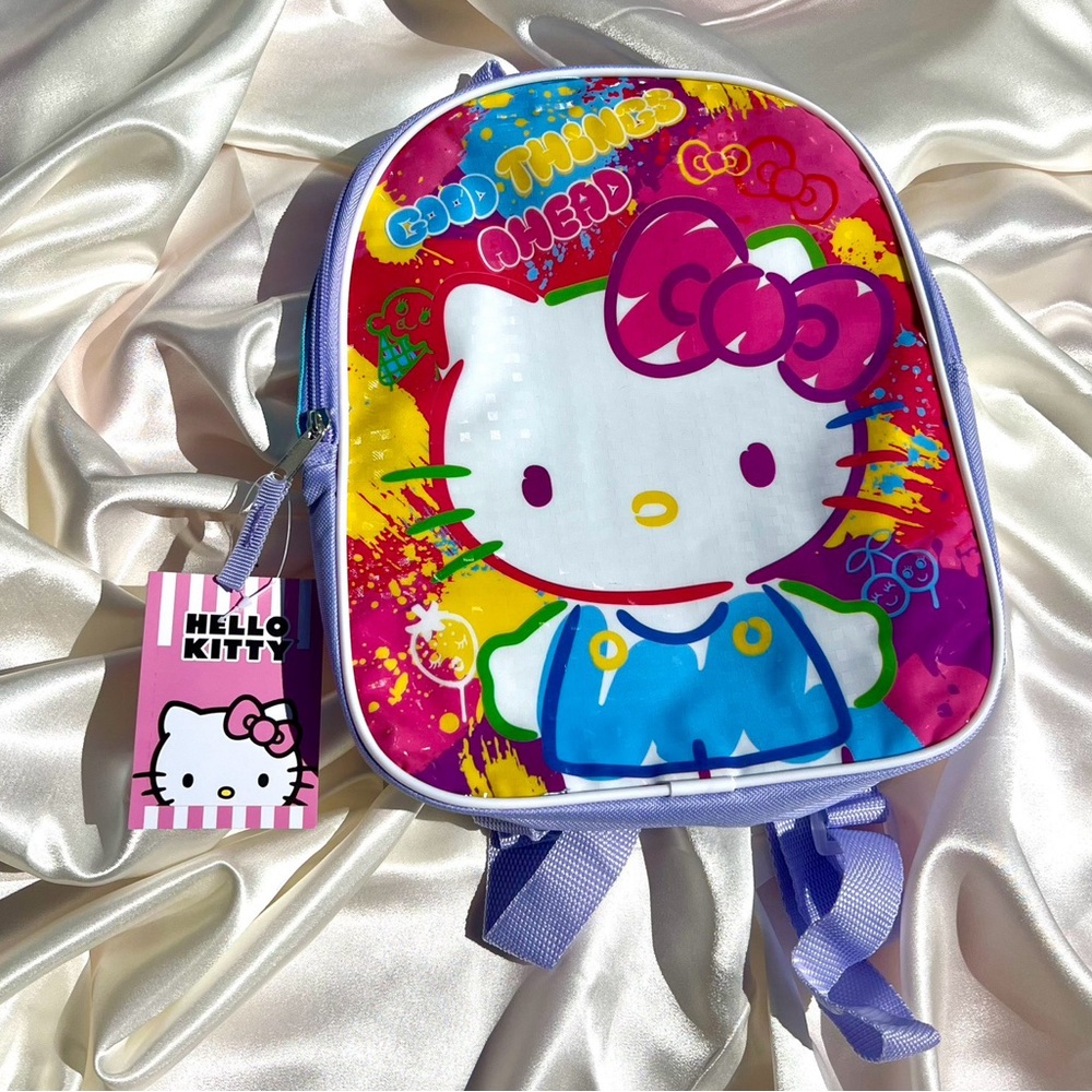 Blue hello kitty school backpack
